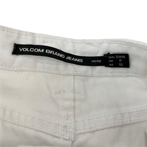 Volcom Skirt Womens Size Small Denim White Fix It Mini Skirt 5 Pocket Nwt $50 - Picture 4 of 7